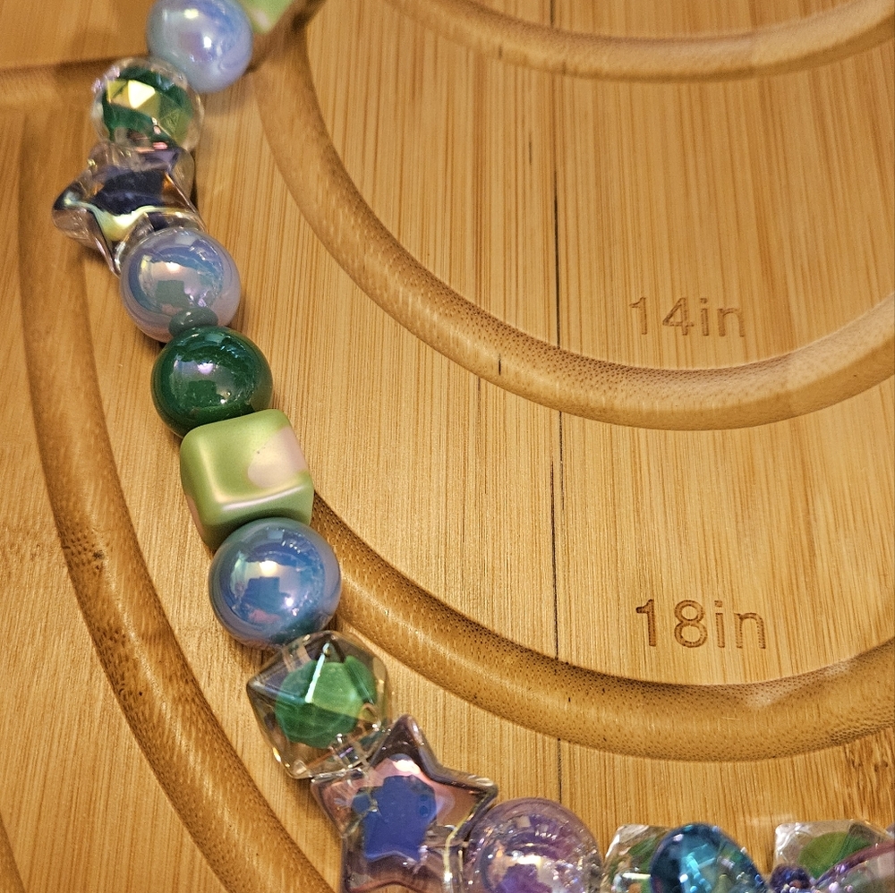 Handmade Colorful Beaded Necklace with Butterfly Pendant - Picture 4 of 12